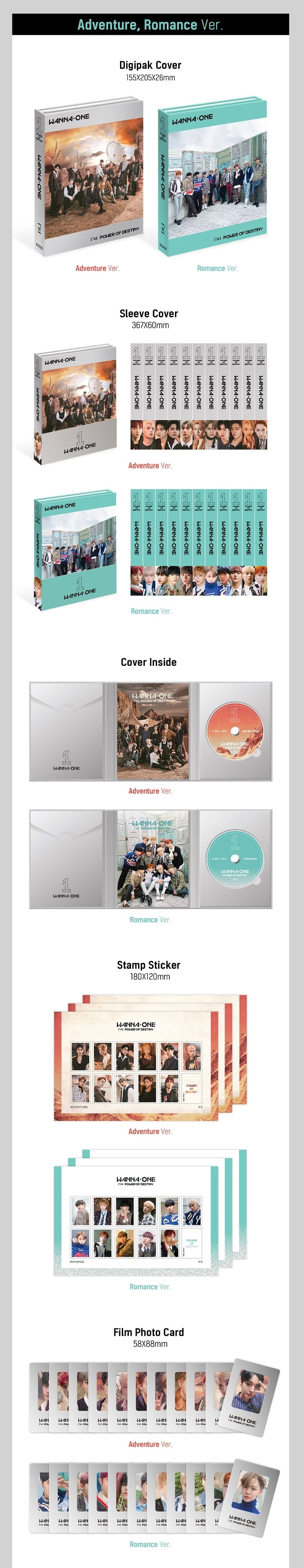 Wanna One - 1st Album 1-1 POWER OF DESTINY (Romance Ver.) - Catchopcd